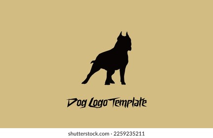 dog logo template vector illustration design