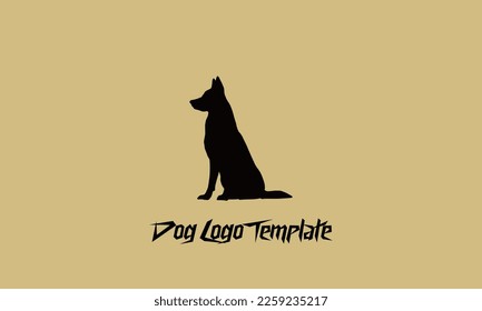 diseño de ilustración vectorial de logotipo de perro
