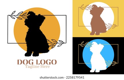 Dog logo vector design illustration, puppy Logos concept