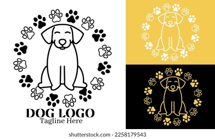 Dog logo vector design illustration, puppy Logos concept