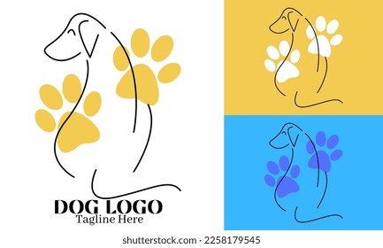Dog logo vector design illustration, puppy Logos concept