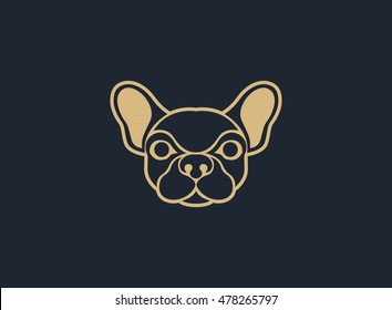 Plantilla de diseño de icono de Vector de logotipo de perro