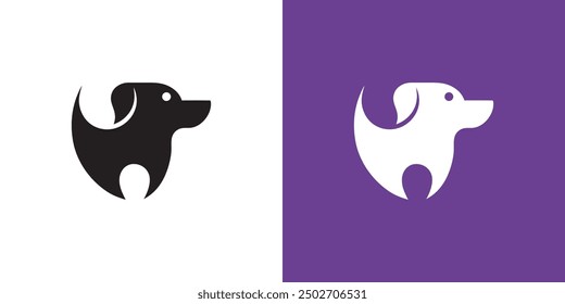 dog logo vector icon illustration.