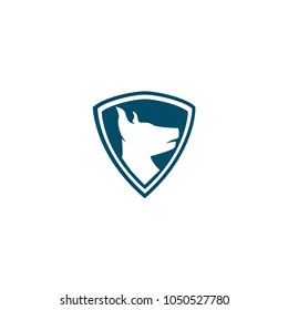 Dog logo vector icon. K9 police dog logo icon vector. K9 academy logo design.