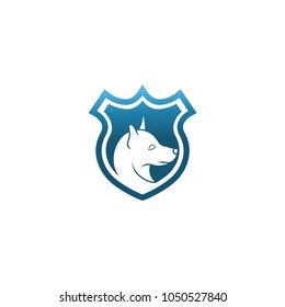 Dog logo vector icon. K9 police dog logo icon vector. K9 academy logo design.