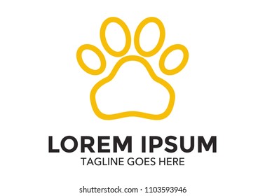 dog logo vector illustration design. line. mono line