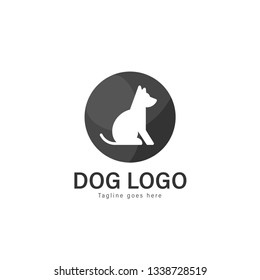 Dog logo vector illustration. modern dog logo template isolated on white background