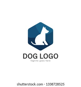 Dog logo vector illustration. modern dog logo template isolated on white background