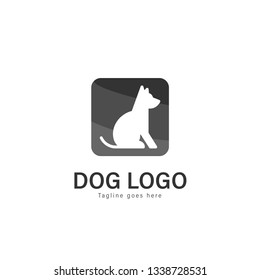 Dog logo vector illustration. modern dog logo template isolated on white background