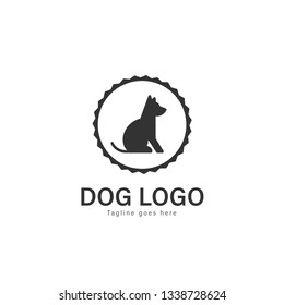 Dog logo vector illustration. modern dog logo template isolated on white background