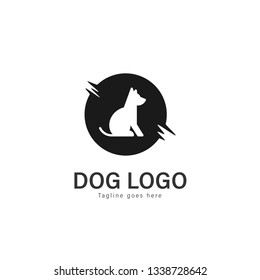 Dog logo vector illustration. modern dog logo template isolated on white background