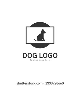 Dog logo vector illustration. modern dog logo template isolated on white background