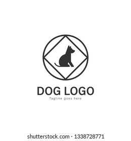 Dog logo vector illustration. modern dog logo template isolated on white background