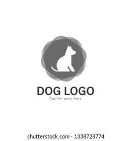 Dog logo vector illustration. modern dog logo template isolated on white background