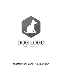 Dog logo vector illustration. modern dog logo template isolated on white background
