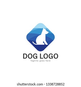 Dog logo vector illustration. modern dog logo template isolated on white background