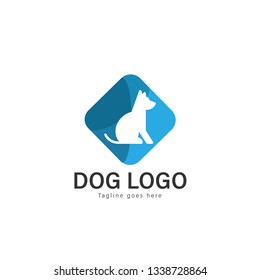 Dog logo vector illustration. modern dog logo template isolated on white background
