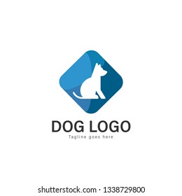 Dog logo vector illustration. modern dog logo template isolated on white background