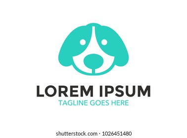 Dog Logo. Vector illustration. Simple