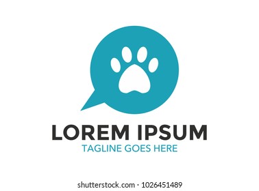 Dog Logo. Vector illustration. Simple