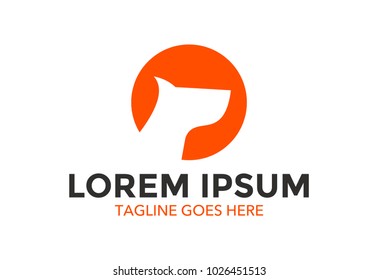 Dog Logo. Vector illustration. Simple