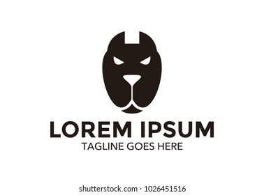 Dog Logo. Vector illustration. Simple