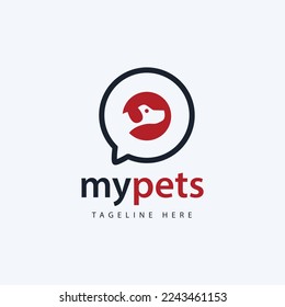 dog logo vector, my pets logo template inspiration.