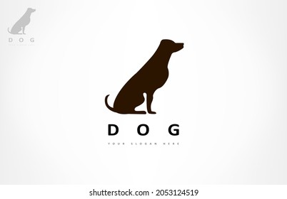 Dog logo vector. Puppy animal. Pet design.