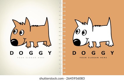 Dog logo vector. Puppy animal. Pet design