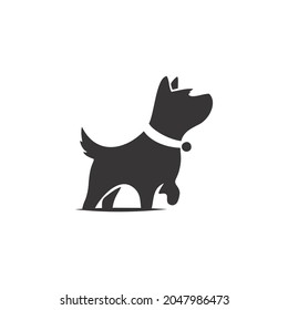 dog logo vector simple and clean