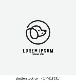 dog logo vector simple design