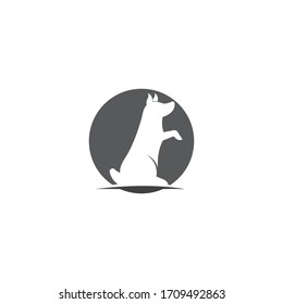 dog logo vector template illustration design