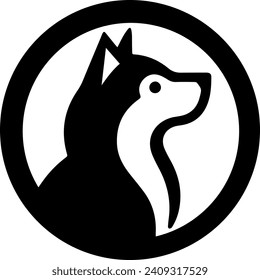 Logotipo de perro - un logo distintivo y memorable que presenta una representación estilizada de un perro, que combina perfectamente la simplicidad con el carácter para transmitir confianza y accesibilidad.