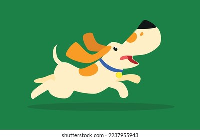 dog with long ears running