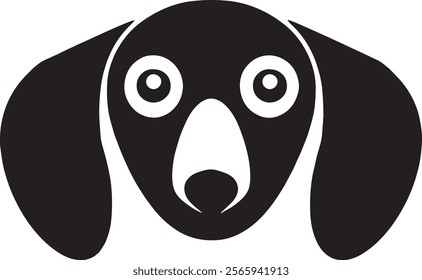 A dog with long floppy ears and a droopy face vector illustration