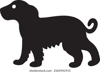 A dog with long floppy ears and a droopy face vector illustration