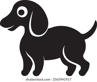 A dog with long floppy ears and a droopy face vector illustration