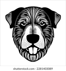 Dog with a Long Nose - Adorable and Funny Vector Illustration
