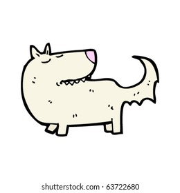dog looking back cartoon
