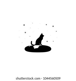 the dog looks at the stars icon. Element of stars icon. Premium quality graphic design. Signs and symbols collection icon for websites, web design, mobile app on white background