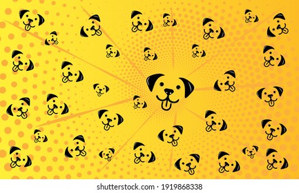 dog love background. full color. premium. doglovers 