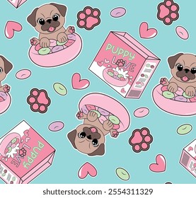 dog love cute girl cereal 