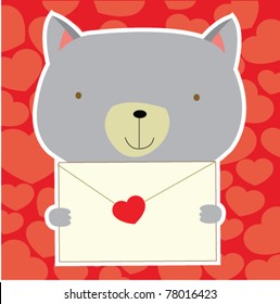 Dog with love letter 6