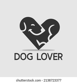 Diseño de cóncote con el logotipo de amor de perro