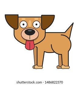 Dog Love Logo Design Template. Vector Illustration For T-shirt, Flyers, Textiles And Your Needs