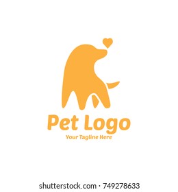 dog love logo vector logo design template