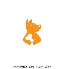 Dog Love. Paw Logo Template, Animal Day Care And Pet Shop. Dog Nose In Form Of Heart Logo Template. Vector Illustration.