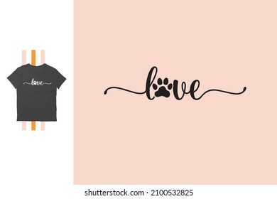 Diseño de camisetas de amor para perros