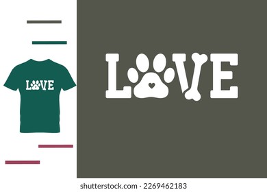 Dog love t shirt design