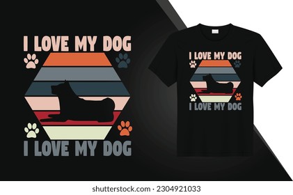 Dog love dog t-shirt design 